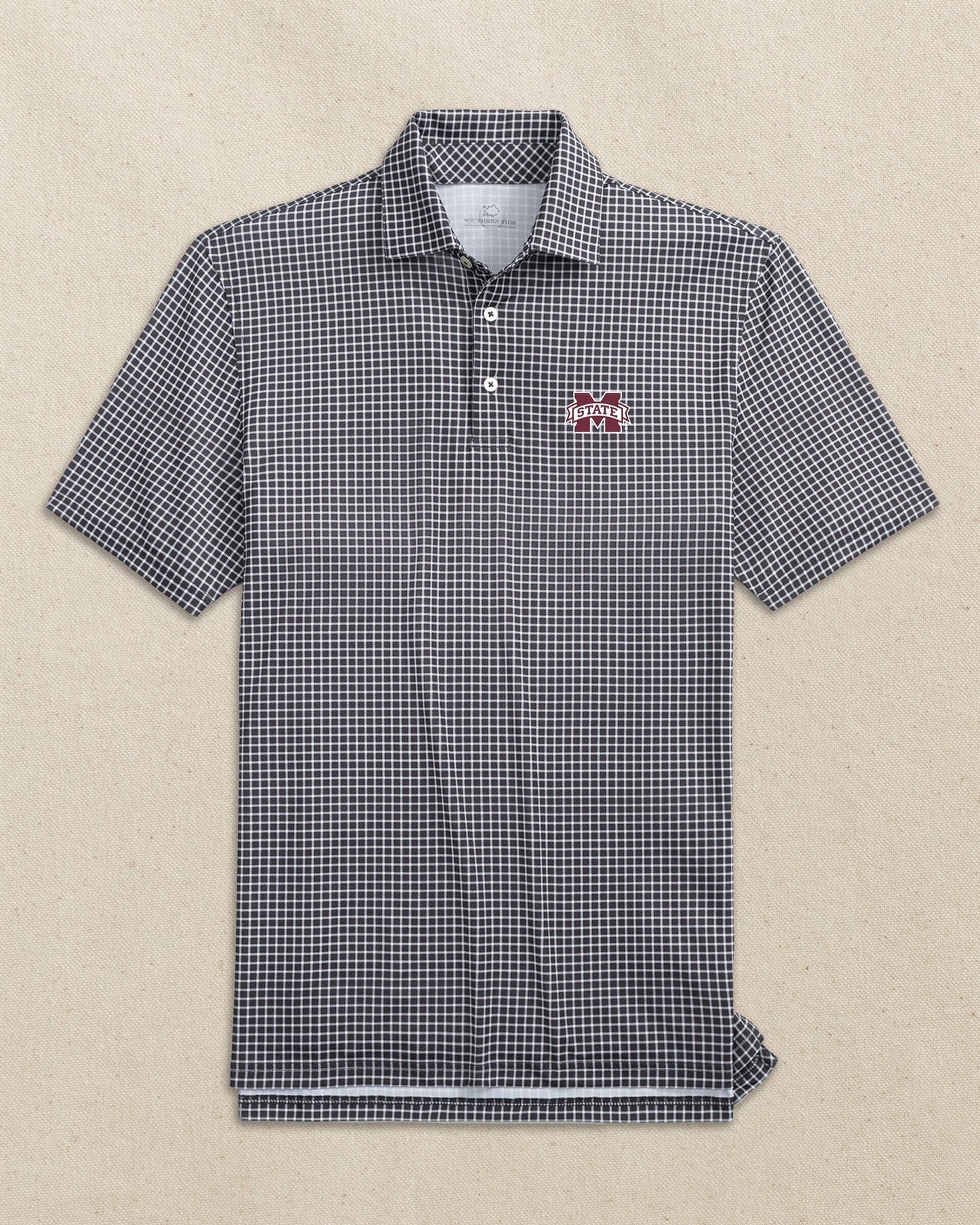 Mississippi State Bulldogs Driver Dunes Edge Plaid Polo