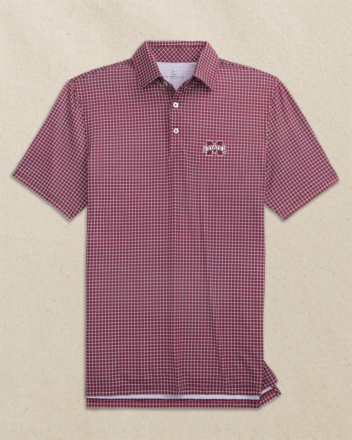 Mississippi State Bulldogs Driver Dunes Edge Plaid Polo