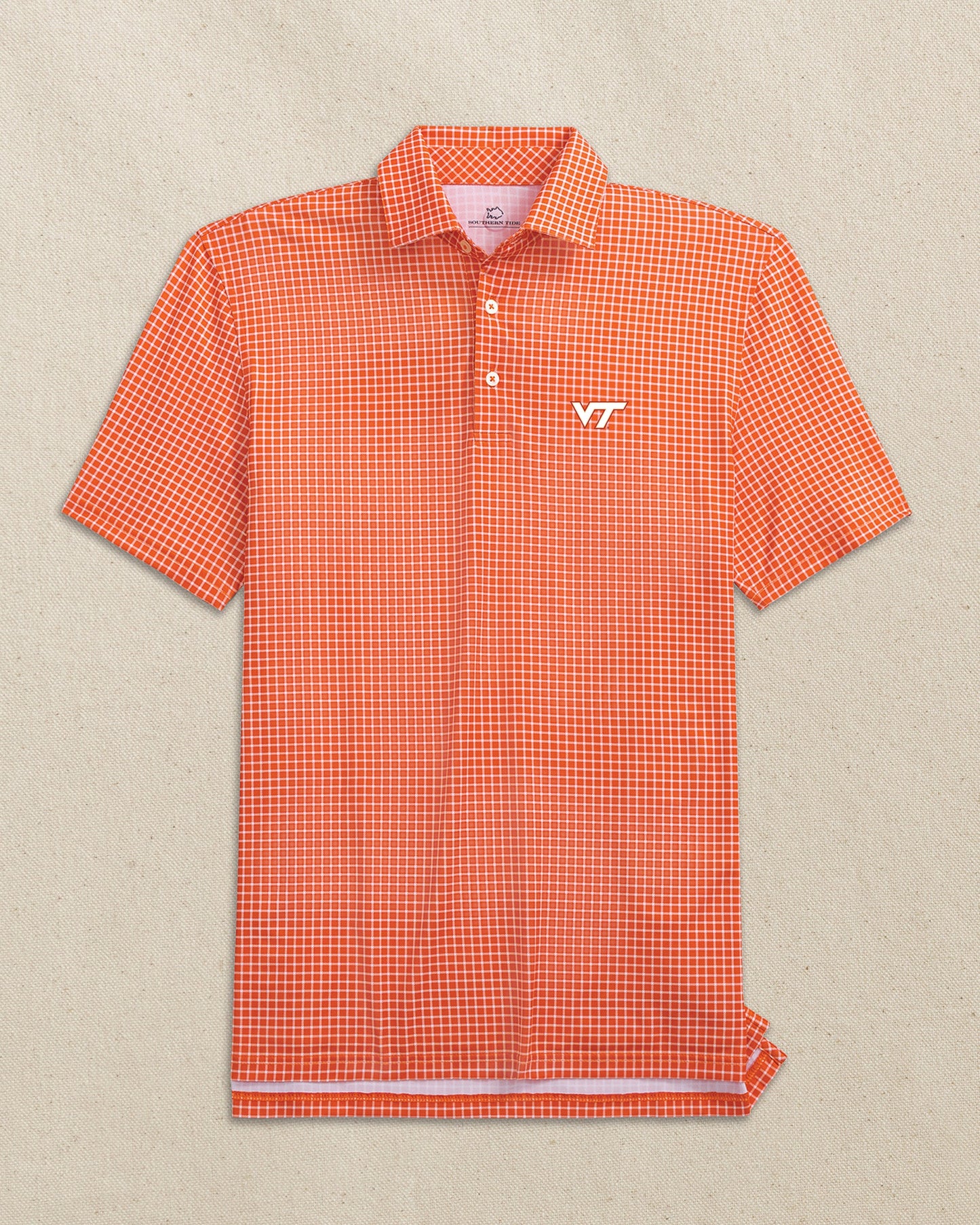 Virginia Tech Hokies Driver Dunes Edge Plaid Polo